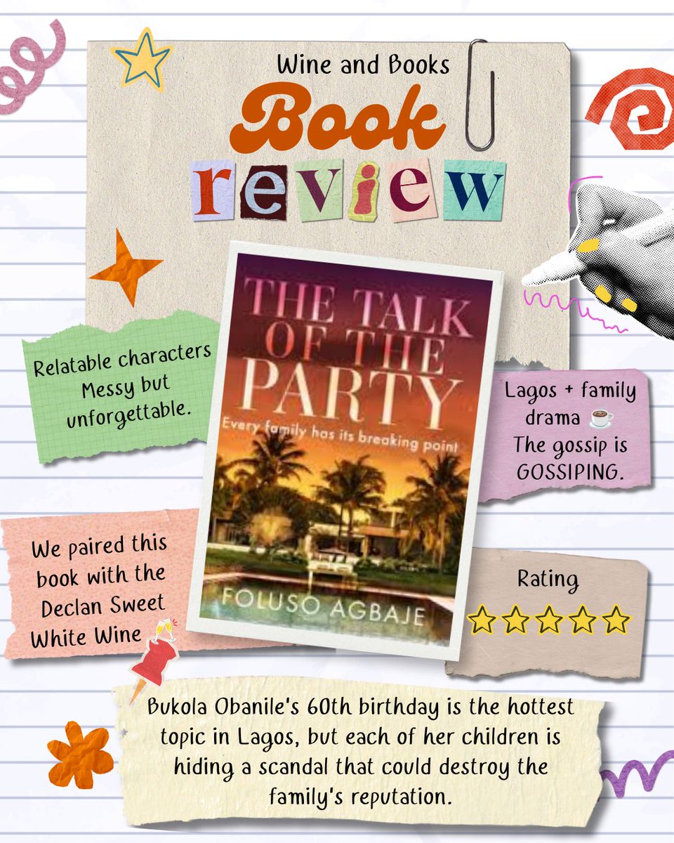 wineandbookss_'s tweet photo. We paired Declan Sweet White Wine with The Talk of the Party by Folusho Agbaje! 🍷

Family, secrets, scandals, and plenty to talk about. 

🎙️ Episode drops Sunday at 4 PM!

#WineAndBooks #TheTalkOfTheParty #BookPodcast https://t.co/iyGLWII5BY