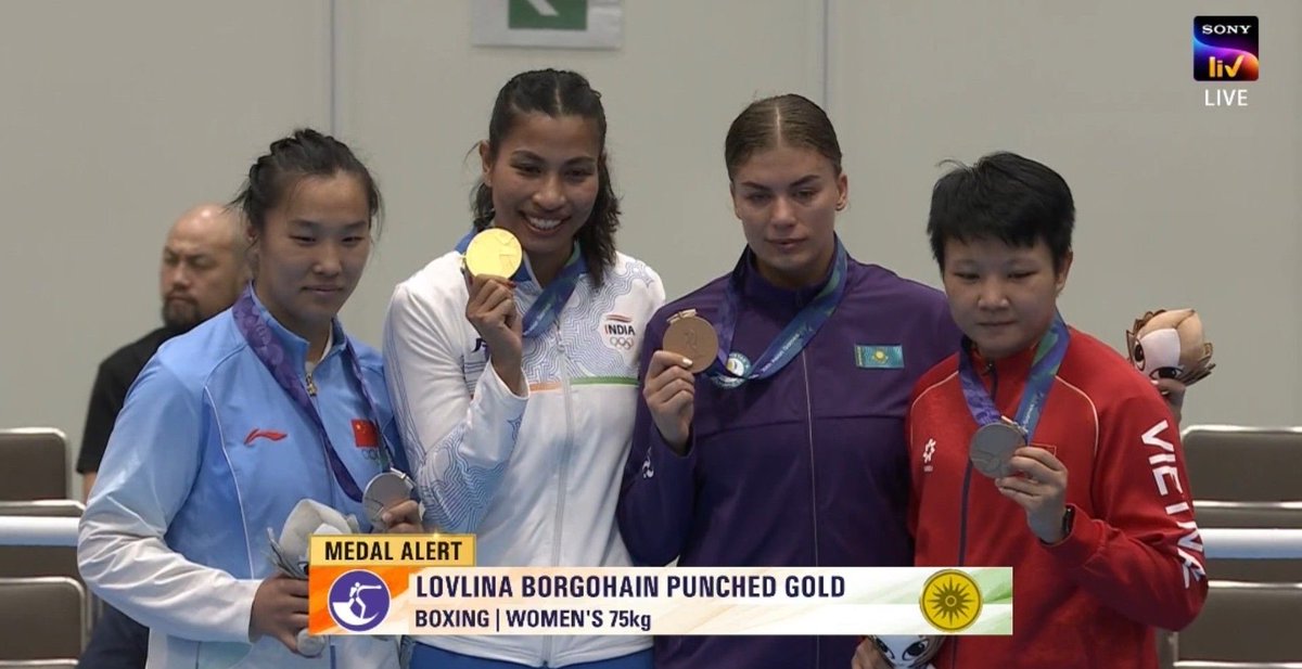 mufaddal_vohra's tweet photo. Lovlina Borgohain's incredible medal tally. 🥊

Olympics -🥉Bronze (2020). 
World Championship -🥇 Gold (2023), 🥉Bronze (2018, 2019). 
Asian Games -🥇Gold (2026), 🥈Silver (2022). 
CWG - 🥈 Silver (2026). 

A true powerhouse of Indian boxing! 🇮🇳🔥 https://t.co/ZR2nm1phKs