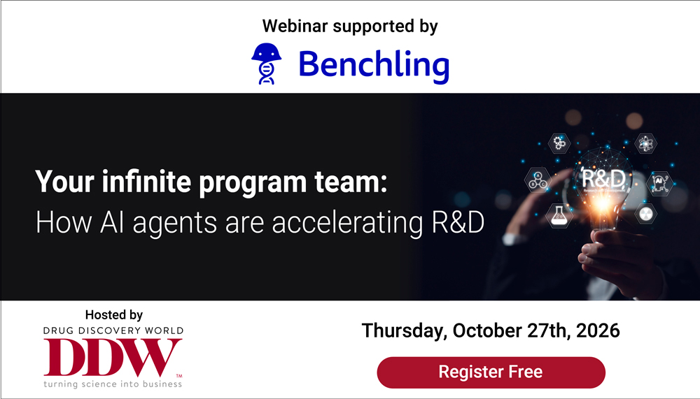 DDWJournal's tweet photo. Your infinite program team: How AI agents are accelerating R&amp;D

Register for free now to secure your place!

Europe
https://t.co/MiUtanOaIG

Americas
https://t.co/36My2NxMON

Supported by @benchling 
#DrugDiscovery https://t.co/IyM40eYTaq