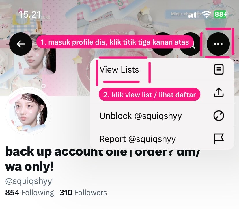 yournekia's tweet photo. karna  maraknya  scammer,  peniup,  dll,  TOLONG  TETEP  CROSSCHECK  GUYS !  disini  aku  mau  share  TUTORIAL  MINIMALISIR  NGEHINDARIN  SCAMMER  :

① hindari ba yang jual harga under (sus)
② cek nomor &amp; usn di search bar
③ cek list they're on

semoga membantu 💬🐈‍⬛ #zonauang https://t.co/bYmDdLnxa1
