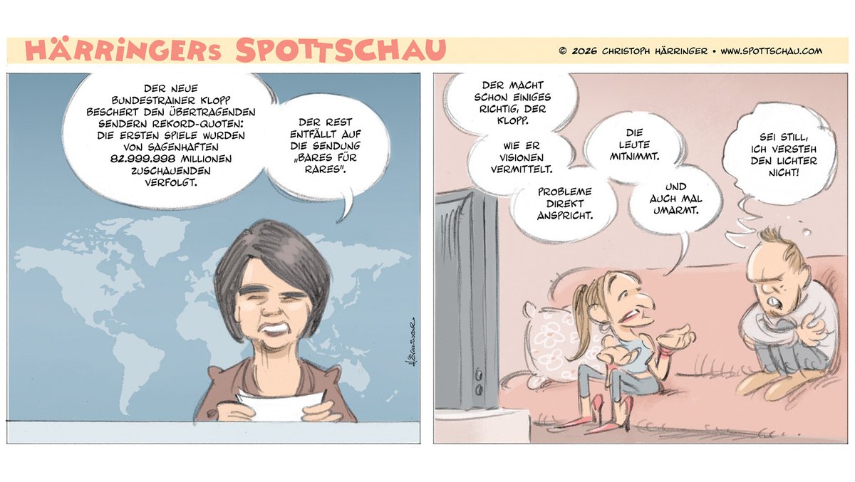 spottschau's tweet photo. Nr. 1381 - wegen des Feiertages schon heute in den Zeitungen
#dfb_team #kloppo #julian.nagelsmann #horstlichter__offiziell
Das neue Spottschau-Jahrbuch mit den Cartoons der Saison 25/26 und der WM ist da:
https://t.co/QciDDhfLBI
https://t.co/vdDKSCxuzy https://t.co/3XMyV9A8XP