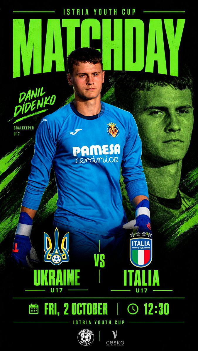 invsport's tweet photo. Matchday!! β½οΈ
π¨π½ Daniil Didenko
π Ucrania sub-17 vs Italia
π 12:30
π Istria Youth Cup
#invsportplayer #danilDidenko #matchday #IstriaYouthCup #ceskodesign @InforVision https://t.co/jDNcnmMBmc