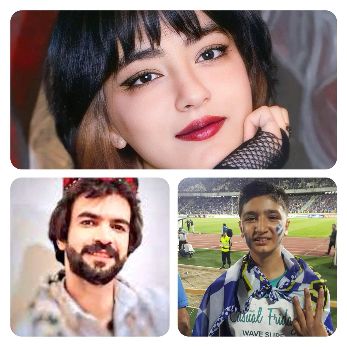 gh0lch0magh's tweet photo. ۱۰ مهر تولد نیکا شاکرمی، امیرمهدی فرخی‌پور و خدانور لجه‌ای است.
سه جوان که باید سال‌ها زندگی می‌کردند، اما جمهوری اسلامی جوانی و زندگی‌شان را در خاک دفن کرد… https://t.co/4Nlru6QMFo