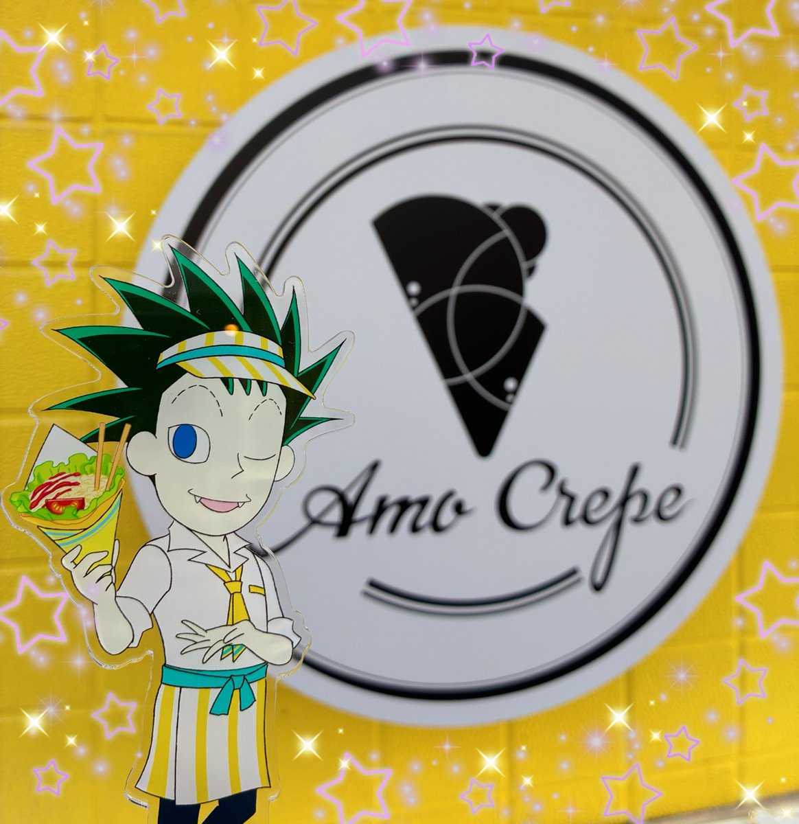 AmoCrepe's tweet photo. 「おじゃる丸」×Amo Crepeコラボ🍮

本日も11時から営業しております✨
本日フリー入場でのご案内となります！
※混雑状況によりLINE整理券のご案内となります。
その際は当アカウントよりお知らせ致します。

みなさまのご来店お待ちしております🌕

#おじゃる丸 https://t.co/30hcoGk606