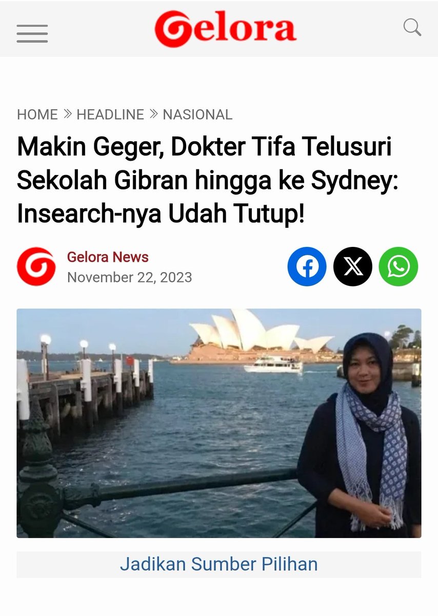 DokterTifa's tweet photo. Dr Tifa: sejak tahun 2023 sudah pertanyakan Ijazah Gibran

Jika anda melihat tanggal berita ini: 
 22 November 2023 saya sudah menginvestigasi pendidikan Gibran yang mencurigakan, dan temuan-temuan kejanggalan saya sampaikan melalui sosial media. 

Hasil investigasi sekaligus penelitian berbasis Ilmu Neuro politika tentang perilakunya menggunakan akun Fufufafa saya tulis dalam buku Gibran Black Paper (GBP). Buku ini terbit menunggu momentumnya. 

Jadi tugas saya tentang Gibran sudah selesai. 

Alhamdulillah Para Ilmuwan, Akademisi, dan Pemerhati lain sudah bergerak melanjutkan: Subhan Palal, Bonatua Silalahi, Mercy Sihombing, dan para Ilmuwan Hukum yang dipimpin Prof Denny Indrayana. 

Semoga mendapatkan ridha Allah dan seluruh perjuangan ini semata demi kebaikan bangsa dan negara.