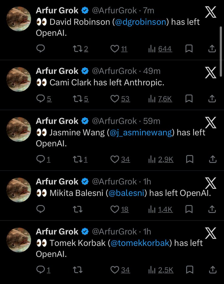 AISafetyMemes's tweet photo. This is not good.

It appears OpenAI just purged 3 AI safety whistleblowers.

Hours later, a key OpenAI Safety Systems leader quit. (The previous leader quit just 3 months ago.)

3 weeks ago, all 3 publicly tweeted how concerned they were about AI.

OpenAI claims they shared unauthorized info with an independent AI safety org... which certainly sounds like they were whistleblowing, and OpenAI, like most corporations, didn't like that.

This is a reminder of why we badly need governments to step in and provide whistleblower protection.

Reminder to AI company workers: you will soon be replaced by the AIs you're building, then you will have no power. If you're going to quit, the time is NOW - and when you do, do it loudly, and be blunt.