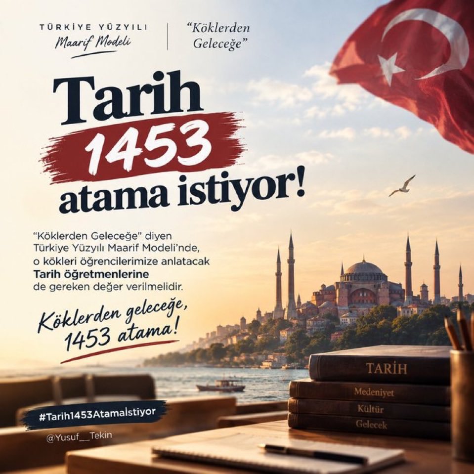 ogretmentarih's tweet photo. @zorlu77 Tarih Öğretmenliği Atamaları
2022- 1408 kontenjan 
2023- 619 kontenjan 
2024- 28 kontenjan 
2025- 54 kontenjan 

2024-2025 Tarih Öğretmenleri mağdur oldu.

2026 AGS kapsamında yapılacak öğretmen alımında Tarih Öğretmenliğine %3'ten fazla kontenjan ayrılmasını talep ediyoruz. https://t.co/Vp1WhVGYdZ