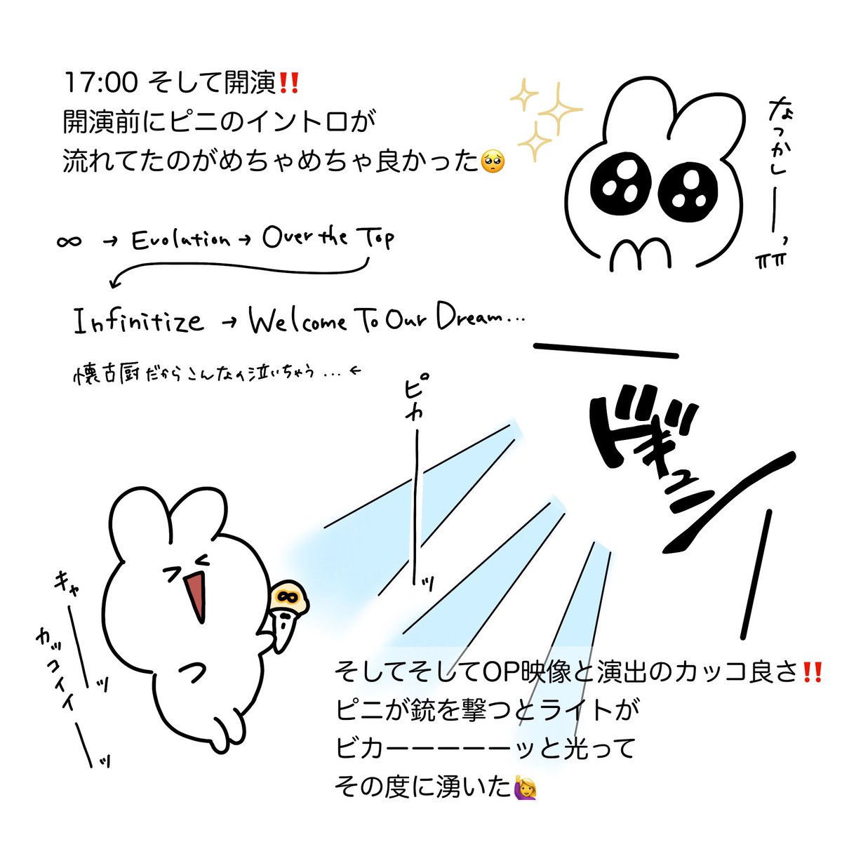 827__923's tweet photo. 無限大集会1日目レポ❗️
インピニは私の酸素だ‼️(1/3)

 #無限大集会レポ #ピニコンレポ #INFINITE #인피니트 https://t.co/SXQVjQpUxZ
