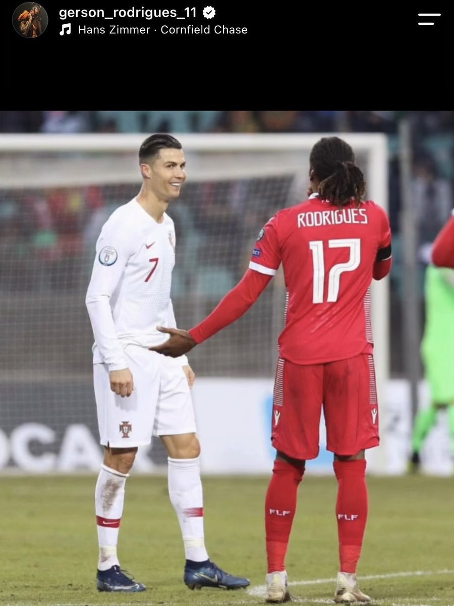 MadridXtra's tweet photo. 🥹 Gerson Rodrigues’ heartfelt post on IG:

“From a human to an extraterrestrial:

I faced you 7 times, Cristiano Ronaldo. Seven times I looked across the pitch and saw something that wasn’t human. You moved like an extraterrestrial, a being of pure intention and unstoppable power. You don’t belong to this world.

Every collision with you taught me what’s possible when you transcend human limits.

But here’s what breaks my heart: an extraterrestrial who put Portugal on the map, who made the world know our flag, who was the heartbeat of our nation — your country should respect you differently, even as the end draws near. You deserve that honor.

When I tell people I’m from Portugal, they ask about Ronaldo. And now? It hurts. Because you were more than a player. You were Portugal’s voice to the world.

That’s what saddens me most.”