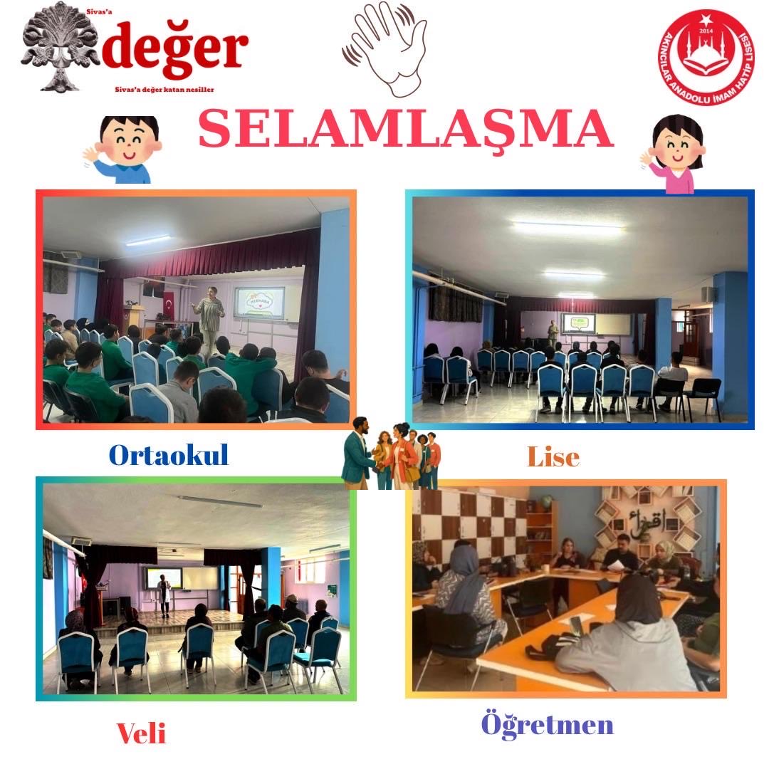 AkincilarIhl's tweet photo. Rehber öğretmenimiz Esmeray TOPKAYA DAĞ tarafından öğrenci, öğretmen ve velilerimize yönelik “ Selamlaşma” konulu seminer düzenlendi ✨
@sivasvaliligi 
@sivasmem 
@TC_Akincilar 
@ALarmeb https://t.co/GLCDVbjxwr