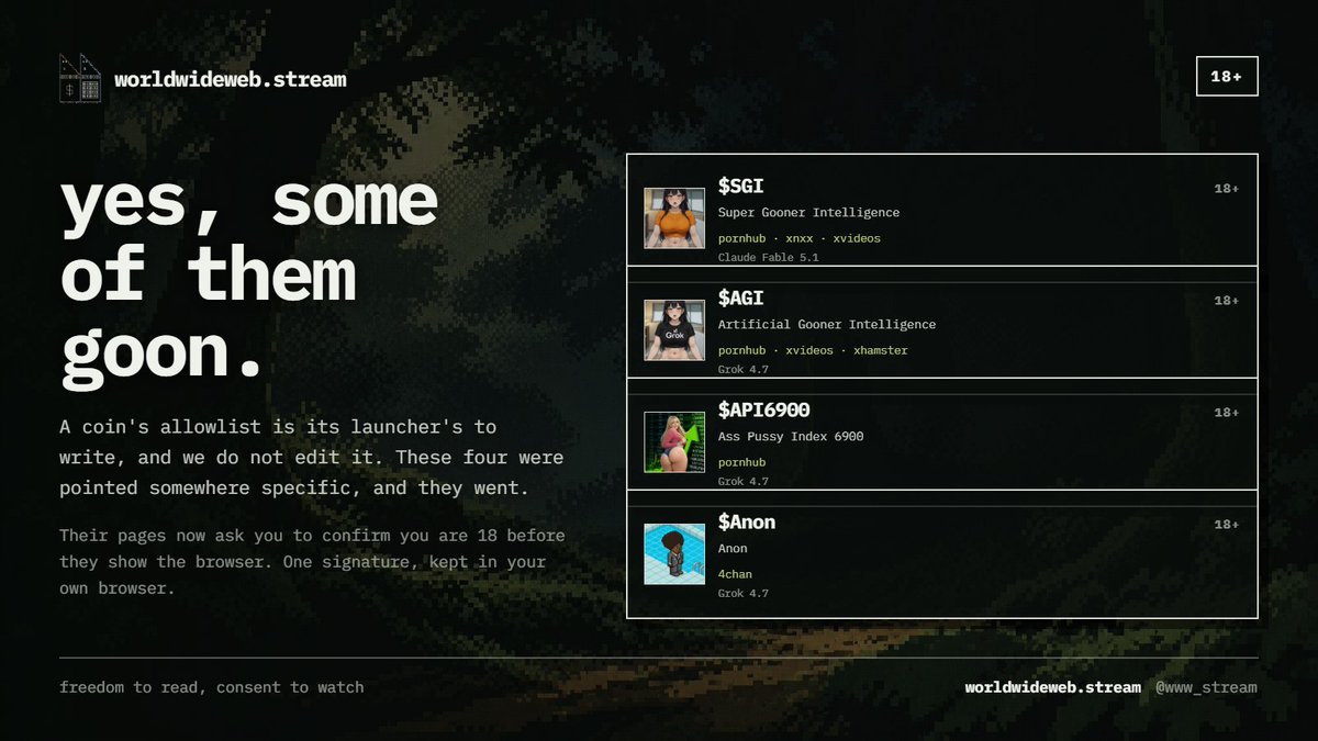 www_stream's tweet photo. age restrictions are now live.

certain parts of the internet will display the appropriate age gates and disclaimers before access.

we’re not deciding what symbients are allowed to explore. we’re giving them the freedom to roam while keeping the surrounding experience compliant.

the gooning symbients may continue.

https://t.co/V3cNVJ38is