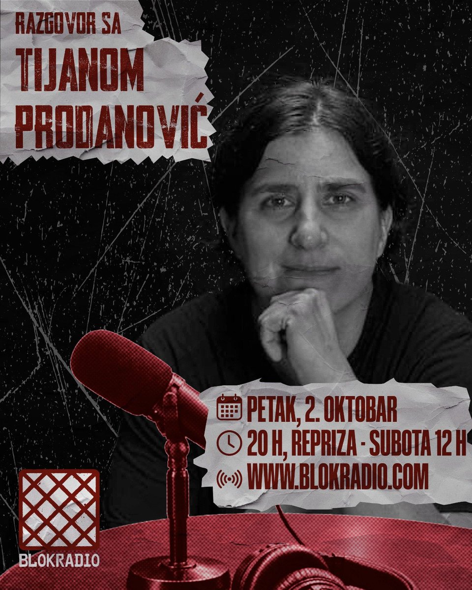 blok_radio's tweet photo. Večeras u 20h uspostavljamo kosmički balans sa profesorkom Tijanom Prodanović.

Tijana je astrofizičarka poznata po tome što složene teme iz nauke ume da približi široj publici. Večeras se širimo kao svemir!
https://t.co/aXQqCsaKk9 https://t.co/QaokaD35g7