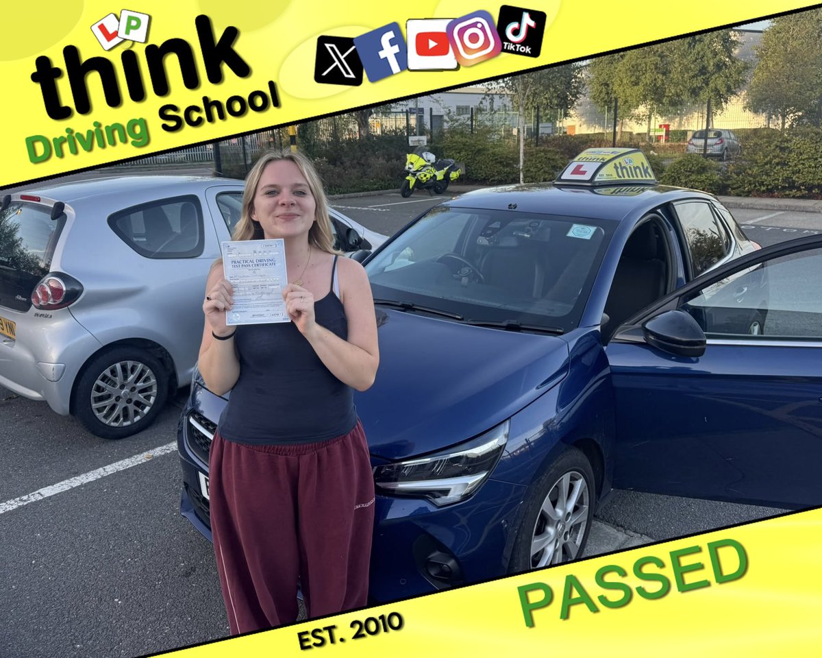 thinkdriving's tweet photo. WELL DONE to Ellette from #Alton who passed her #drivingtest today with only 2 driving faults after lessons with @IanweirADI @ https://t.co/frH1f5U9Ww.

If you’re looking to book some manual or automatic lessons get in touch now!

🚗 Congratulations again &amp; safe driving! 🎉 https://t.co/H5TaQi2cGG