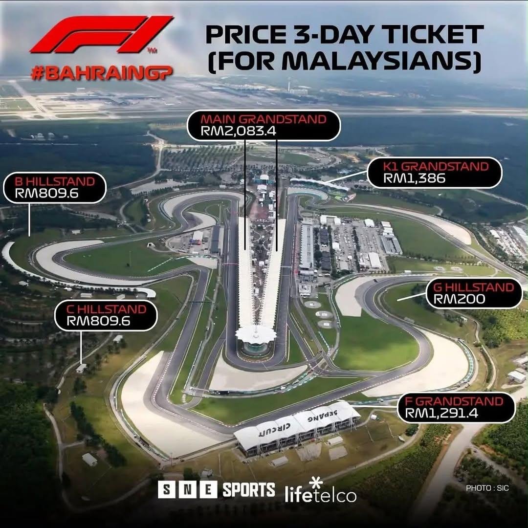 julia001O's tweet photo. 🏁 [WTS] F1 GRANDSTAND TICKET 🏎️🔥

🎫 1x Grandstand (Available)
💰 RM 800 | Orig: RM 1,291.40
📌 First come, first served

Proof ready &amp; instant PDF transfer. Berminat boleh DM! 📩🫶🏻

#WTSF1 #F1Sepang #MalaysiaGP #TiketF1 #F12026 https://t.co/iV2I40GSpc