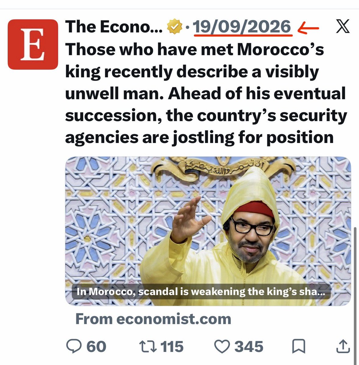 Simo__Ben's tweet photo. Check how many times the economist published this poor article‼️

The economist used to be a respected source of global politics &amp; business news.

Now it’s just a lazy propaganda machine practicing churnalism instead of serious journalism. https://t.co/6wHNtlkn3U