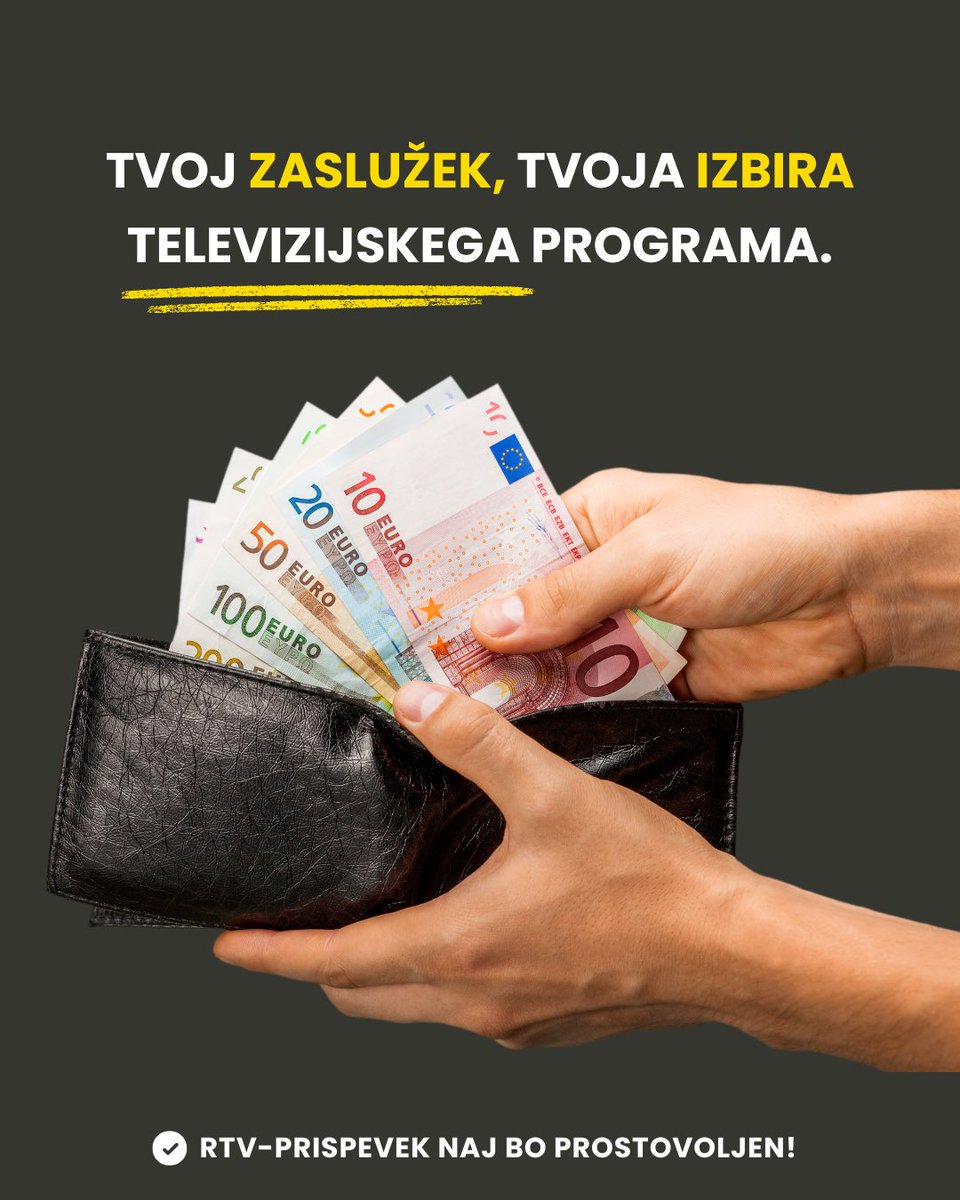 strankaSDS's tweet photo. Bistvo referenduma je preprosto: prisila ali izbira?

Če podpiraš RTV, jo lahko podpiraš tudi prostovoljno. Vprašanje pa je, ali mora biti prispevek obvezen za vse.

11. oktobra obkroži ZA ukinitev obveznega RTV-prispevka. https://t.co/Q8OUyKb60z