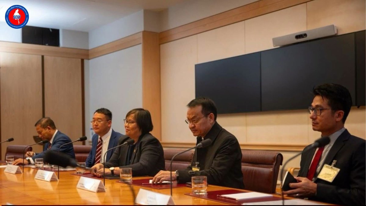 NUGMyanmar's tweet photo. "SCEF Delegation Met Australian Foreign Minister Penny Wong"
1st October 2026

A delegation from Myanmar’s Steering Council for the Emergence of a Federal Democratic Union (SCEF), led by Daw Zin Mar Aung, met Australian Foreign Minister Penny Wong at Parliament House in Canberra on 28 September 2026.

The delegation also included:
Saw Nimrod, member of the SCEF Foreign Affairs Working Group and Secretary of the Foreign Affairs Department of the Karen National Union (KNU); Neineh Plo, member of the SCEF Foreign Affairs Working Group and Secretary 1 of the Karenni National Progressive Party (KNPP); and U Tin Tun Naing, member of the SCEF Finance Working Group and NUG Minister of Planning, Finance and Investment.

The meeting took place in a cordial and constructive atmosphere, with an exchange of views on the current situation and recent developments in Myanmar and the wider region. The SCEF delegation agreed to provide further information on recent developments as a follow-up to the discussion and expressed appreciation for the opportunity to engage with Minister Wong.

#SCEF
1st Photo credit : Lukas Coch/AAP Image