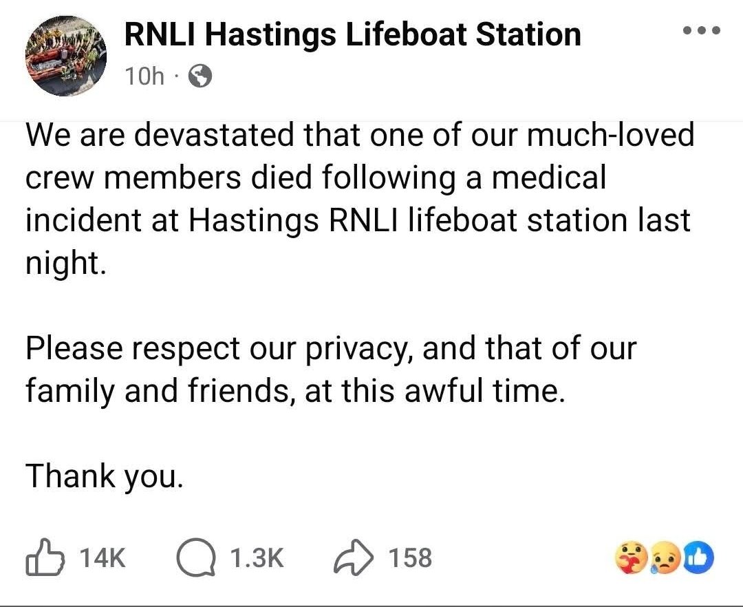 TheLittleWaster's tweet photo. This is where we are in the UK in 2026. A volunteer for the RNLI loses his life and there's lowlife cretins who react with laughing emojis. Laughing at the death of someone who volunteers to save lives. Absolute scum. https://t.co/eTqDnydNWV