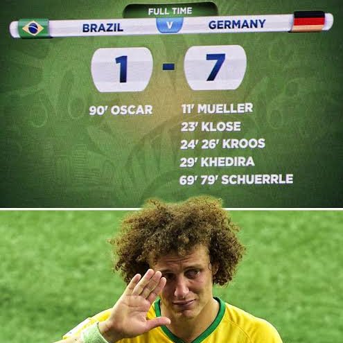 TouchlineX's tweet photo. 🚨🗣️ 𝗡𝗘𝗪: Thomas Müller about the historical 7-1 World Cup Semi Final vs Brazil:

"At halftime (5-0) we looked at each other in the dressing room and we were like: "HUH?!".

"Joachim Löw told us that he doensn't want to see stupid stuff. No backheels, no tricks, and that we had to RESPECT Brazil until the end."