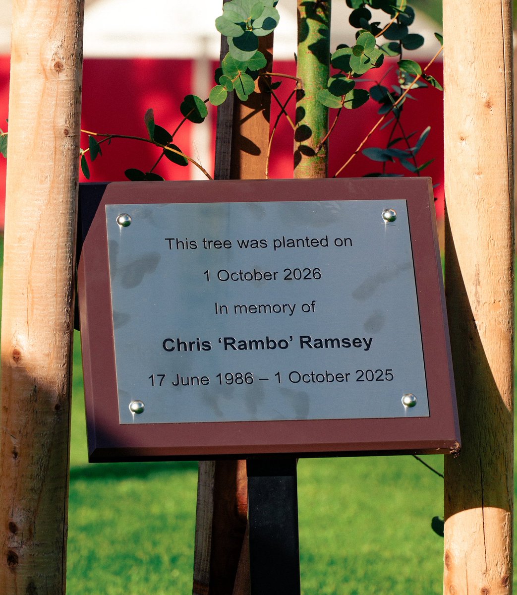 BrentfordFCPDP's tweet photo. To commemorate one year since Chris Ramsey’s passing, we planted a eucalyptus tree at Jersey Road 🌳

Always in our hearts, Rambo ❤️ https://t.co/yA4m16b8lL