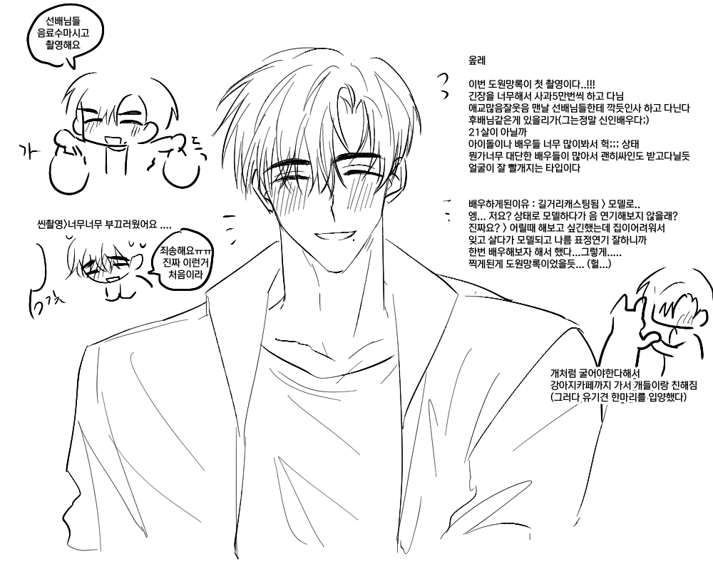 From_GRH's tweet photo. 자 오프레 해왓습니다
진짜 이대로 생각했어요
글 안보일까봐 복사해드릴게요....

옾레

이번 도원망록이 첫 촬영이다..!!!
긴장을 너무해서 사과5만번씩 하고 다님
애교많음잘웃음 맨날 선배님들한테 깍듯인사 하고 다닌다　
후배님같은게 있을리가(그는정말 신인배우다;)
21살이 아닐까
아이돌이나 배우들 너무 많이봐서 헉;;; 상태
뭔가너무 대단한 배우들이 많아서 괜히싸인도 받고다닐듯
얼굴이 잘 빨개지는 타입이다

배우하게된이유 : 길거리캐스팅됨 > 모델로..
엥... 저요? 상태로 모델하다가 음 연기해보지 않을래? 
진짜요? > 어릴때 해보고 싶긴했는데 집이어려워서 잊고 살다가 모델되고 나름 표정연기 잘하니까 한번 배우해보자 해서 했다...그렇게.....찍게된게 도원망록이었을듯... (헐...) / 강아지도 입양했다
