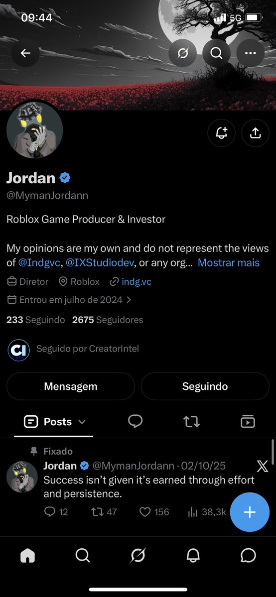 1Tidii's tweet photo. @CreatorIntelRBX @MymanJordann Its following in Portuguese https://t.co/PAwZ7FaLeV