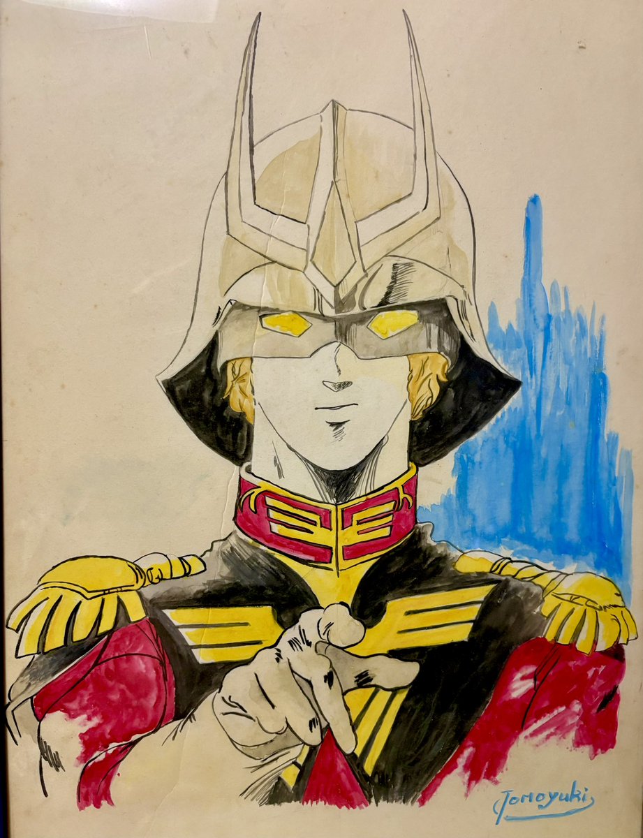 voldenuit531's tweet photo. 「ガンダムで好きなキャラは？」って聞かれたら「クワトロ」って言うと「シャアね」って返されるから「違う、シャアじゃなくてクワトロ」っていうクダリ、何回もしている。この頃はシャアが好きだったのか、小学生の時に描いたモノが昨日の模様替えで発見👀音楽より絵を描いている方が好きだったな🖼️ https://t.co/shl6qPQ8qO