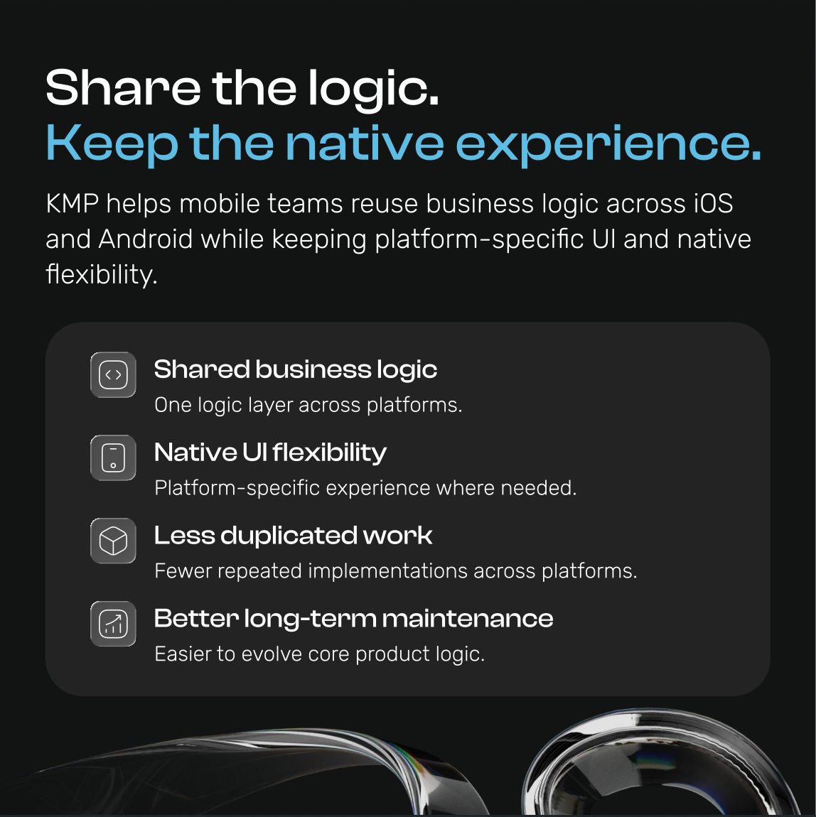 SolveItTeam's tweet photo. Share the logic. Keep the native experience. 📱
We used Kotlin Multiplatform in one of our recent projects to reduce code duplication across iOS and Android.
When does KMP fit your product? SolveIt CTO Andrey Savich shares his perspective 👇
#KotlinMultiplatform https://t.co/JExgl3eZwC