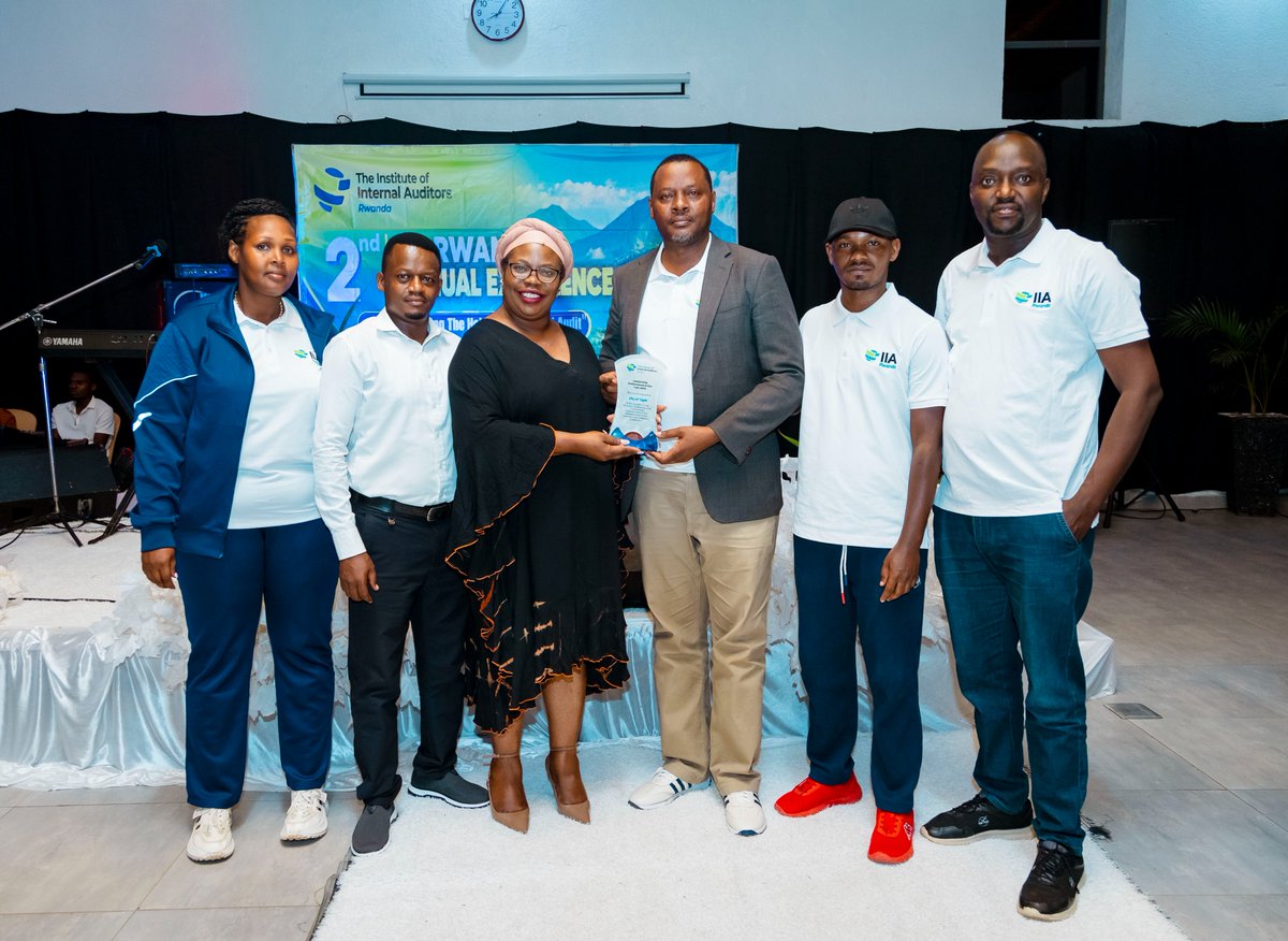 iiarwanda's tweet photo. #9IAAC
A brilliant evening at the 2nd IIA Rwanda Excellence Awards.  Congratulations to our 2026 winners:
.Young Professional of the Year: CIA Yves Tuyishime
.CAE of the year – Esperance Akamahoro
. Leadership Professional of the Year – City of Kigali Management
@JackieLumbasi https://t.co/Y0W2HW7tit