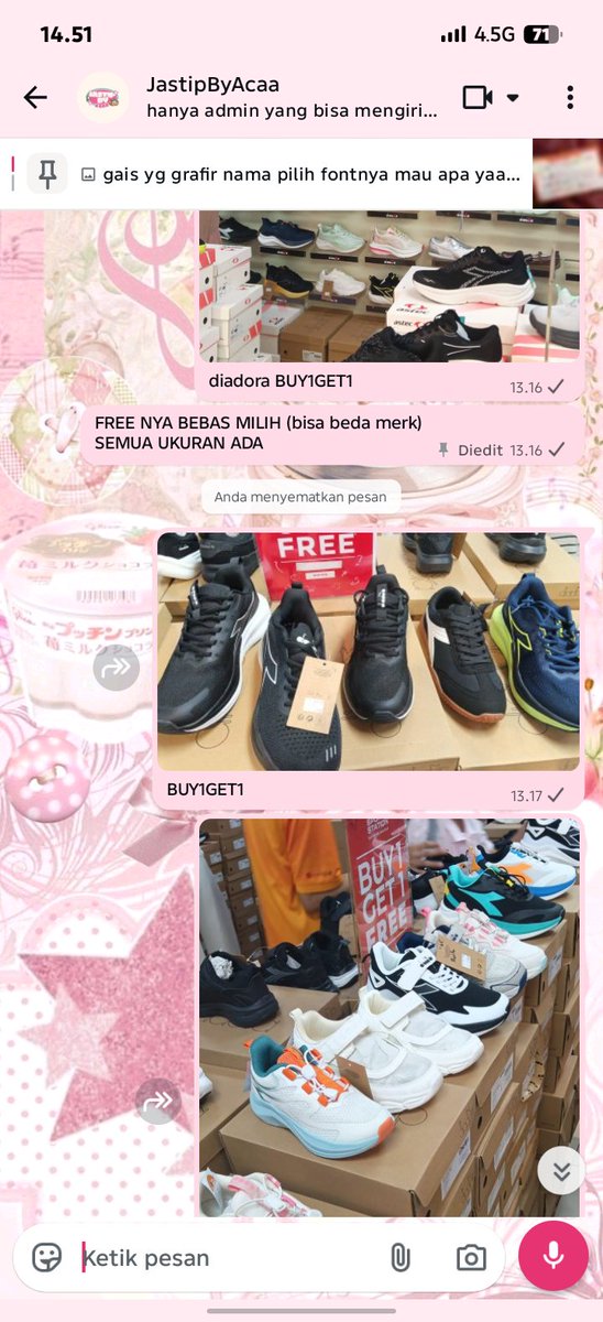 creamcheeseez's tweet photo. ‼️sport station lagi diskon BUY1GET1 ‼️
merk converse, diadora, airwalk, astec dll masi banyakkk lagi!!!! yukk aku open sampe lusa aja yaa, worth to buy bgttt harga segitu dapet 2 pasang!! https://t.co/VxL9HELx91