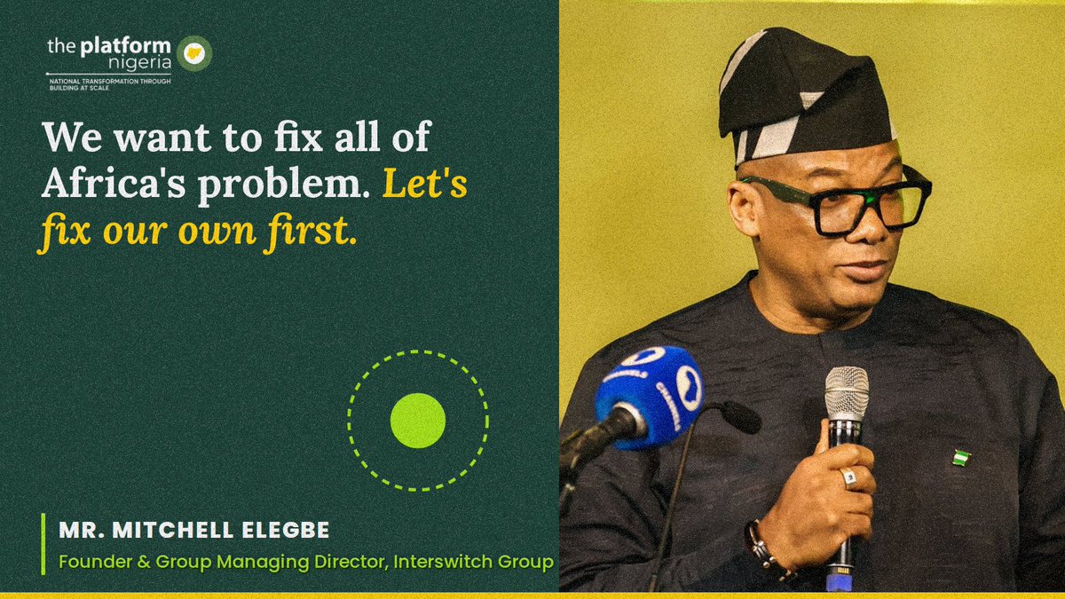 theplatformng's tweet photo. Mr. Mitchell Elegbe, Founder and Group Managing Director of Interswitch Group, at The Platform Nigeria, October 2026.
▶️ Full session on our YouTube Channel @ThePlatformNG
#ThePlatformNigeria #DreamBig #ExecuteWithKnowledge #TheCovenantNation https://t.co/zuVMOCsDsZ