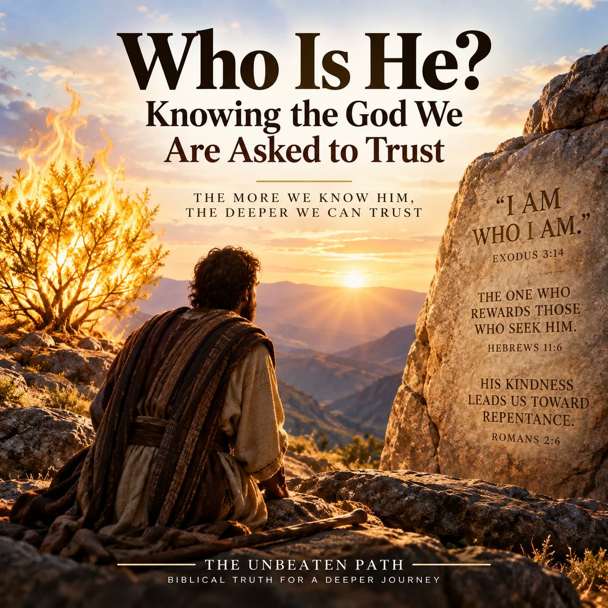 TruthForLives's tweet photo. Trust depends upon the character of the one being trusted. Scripture therefore does not call us to blind belief in an undefined deity; God reveals who He is. In Exodus He identifies Himself as “I AM”—the self-existent God who does not depend upon creation for His being. Hebrews teaches that approaching Him requires believing that He is and that He responds to those who genuinely seek Him. Romans reveals that even His patience and kindness have moral purpose, drawing the human heart toward repentance. Growing faith therefore requires more than believing that God exists; it requires learning who He is, what He is like, and responding to Him accordingly.