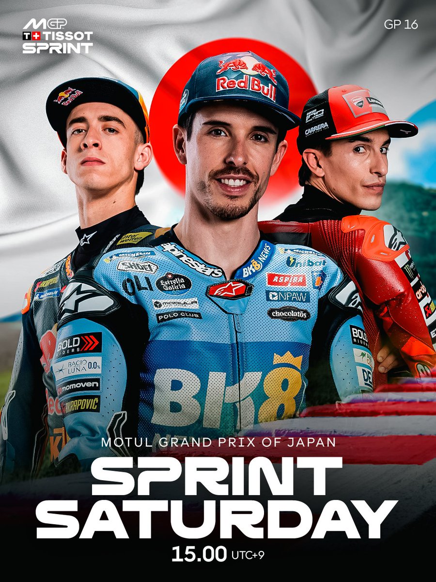 MotoGP's tweet photo. Do you know what day it is today? 😏

SUPER SATURDAY! 🔥

#JapaneseGP🇯🇵 https://t.co/GSwKVr5Z0c