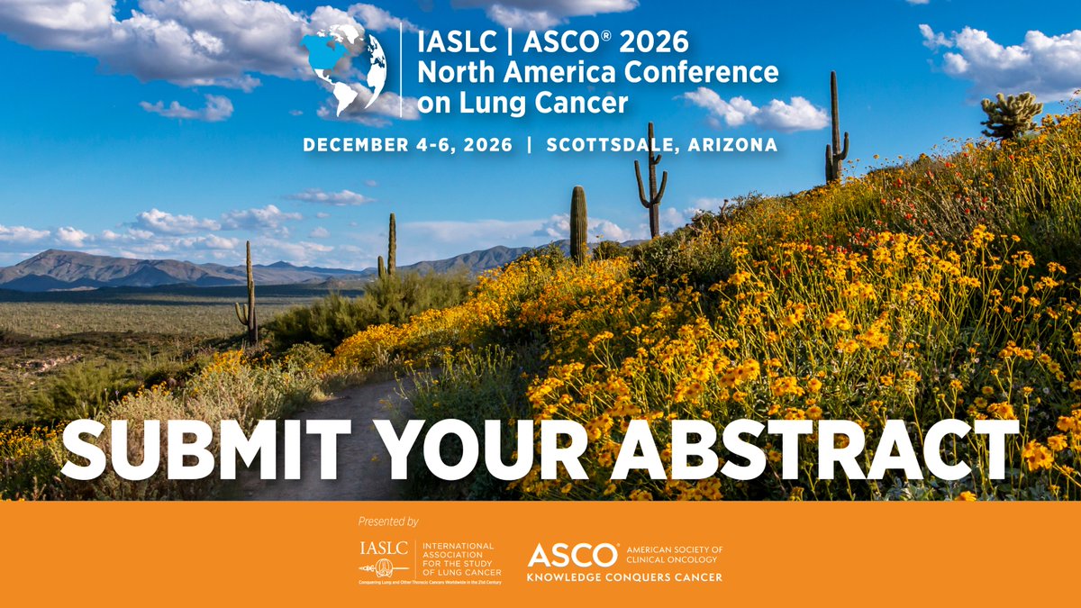 IASLC's tweet photo. Still considering submitting your abstract?

⏰ The #NACLC26 abstract deadline is today!

Don't miss the opportunity to share your work with the thoracic oncology community this December in Scottsdale, Arizona.

Share your abstract and register now: https://t.co/rLCbS923uR

#LungCancer #ThoracicOncology