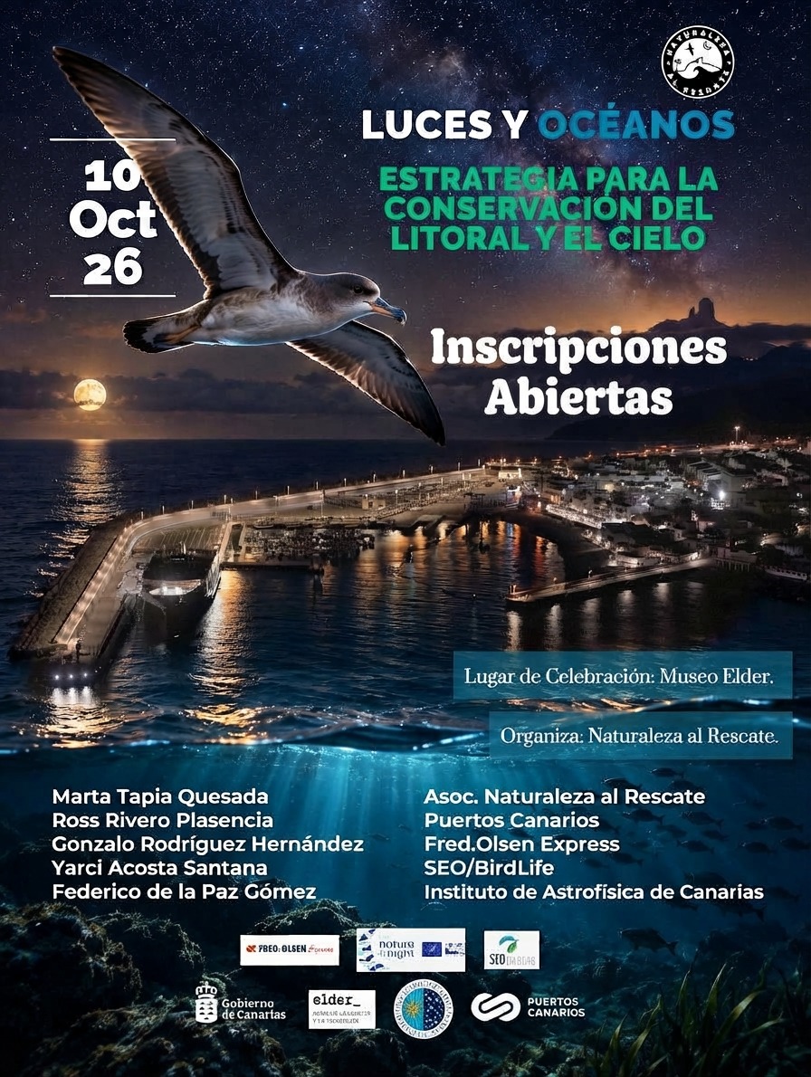 museoelder's tweet photo. 🌌🌊 Luces y Océanos: Cuidar el cielo y el litoral de Canarias. El próximo 10 de octubre, el #MuseoElder acoge la jornada «Luces y Océanos», organizada por Naturaleza al Rescate. 🏛️ ¡TE ESPERAMOS!

✅ REGÍSTRATE: https://t.co/GG6soLP8DZ https://t.co/o2tEhD3RdZ