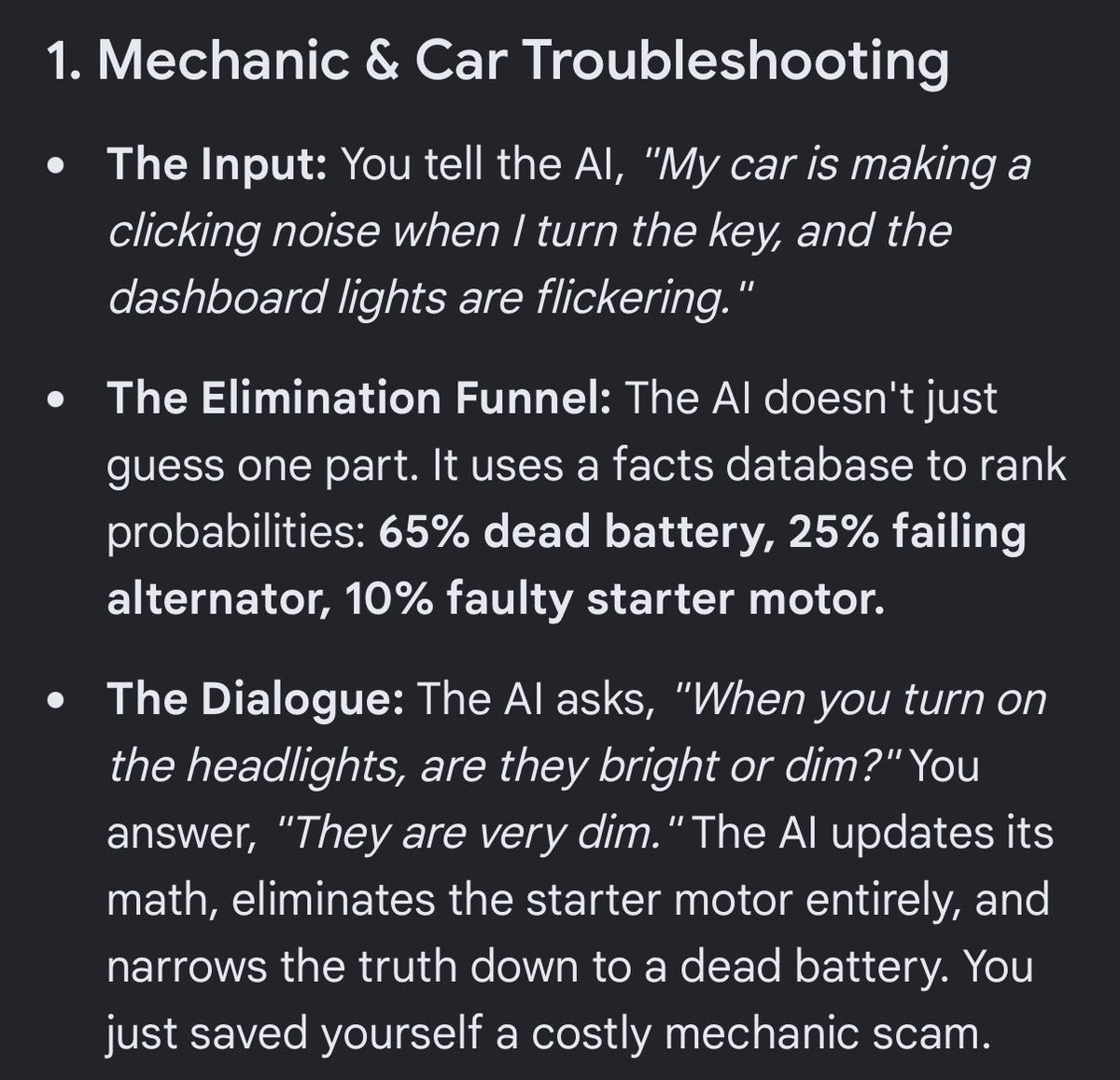 milixer213's tweet photo. @elonmusk @grok Yoo.. What if ai could use process of elimination? using probability percentage to find truths?

For example, if you type in symptoms to search for… the ai gives Probabilistic conclusions 
Based on fact and information. 

you’d explain the symptoms til you reach the truth… https://t.co/yQ8bF8NukV