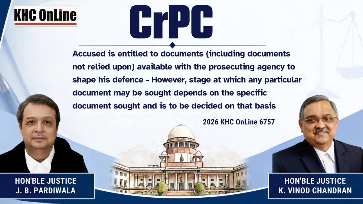 khconline1's tweet photo. #CrPC #CriminalLaw #AccusedRights #RightToDefence #FairTrial #CriminalJustice #Evidence #LegalUpdates https://t.co/MsLfSKgC8g