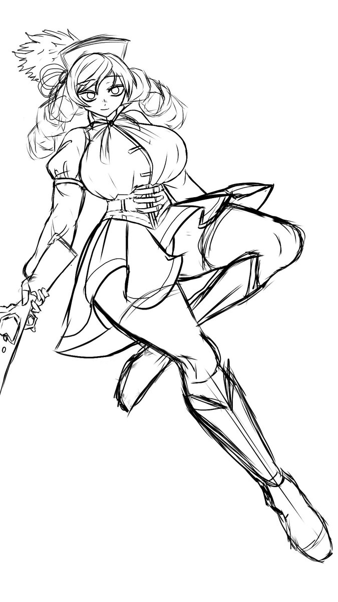 MoruMottono's tweet photo. sketch Mami Tomoe✨ https://t.co/gu2PHEsVeb