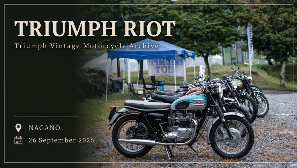 minnano_tankito's tweet photo. 雨のTRIUMPH RIOT ☔️
参加者とひたすら雑談。
映るバイクは、どれも名車。
やっぱりOLD TRIUMPHは格好いい!
そんなゆる〜い動画をYouTubeにアップしました🇬🇧
🎥 https://t.co/qAv6zvPkGA
#TRIUMPHRIOT #OLDTRIUMPH https://t.co/cTWsEKp4m5