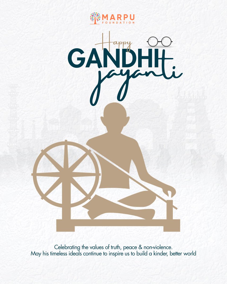 marpufoundation's tweet photo. 2 October 2026. Gandhi's birth anniversary, the start of Daan Utsav, and 12 years since Swachh Bharat began. 

#GandhiJayanti #DaanUtsav #MarpuFoundation #BeTheChange #VolunteerFirstCSR https://t.co/vt45sAtk6r