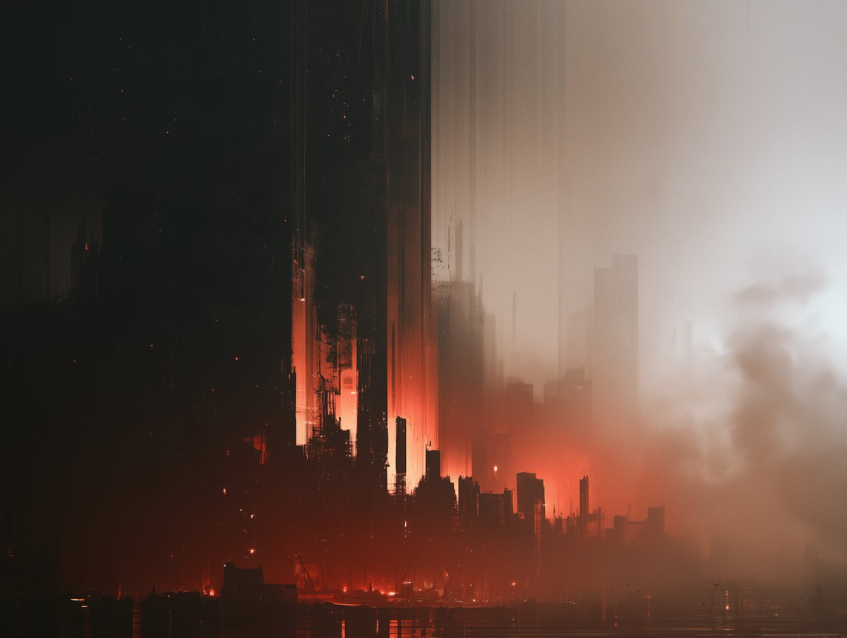 wallies2025's tweet photo. City under fire #lockscreen #homescreen #wallpapers #4k #nature #photography #scenery #architecture #scifi https://t.co/p7L66VvKxm