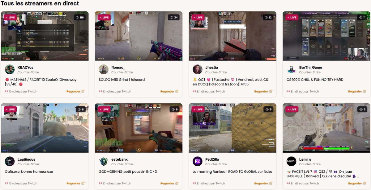 FRTVCS2's tweet photo. 🎮 Même en pause de saison, les LANs continuent !

Amis streamers, vos lives Twitch CS2 sont automatiquement affichés dans notre onglet Streamers ! 
Pour figurer aussi sur les pages de match, passez en DM 📩

Ce soir 20H, retrouvez @GoatedCS2 en direct de la @switzerlanCH ! 🇨🇭👇 https://t.co/jIrRwf7LAo