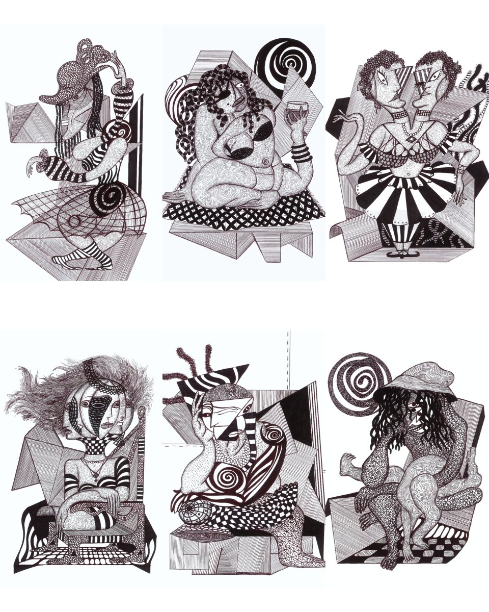maryam_baghbani's tweet photo. Good morning 💙 

"Moods" is now available on @StargazeZone ✨️

This collection features characters shaped by strange moods, quiet moments, and imagined worlds.

7 pieces _ created with pen on paper. https://t.co/VIU5MTAEjI