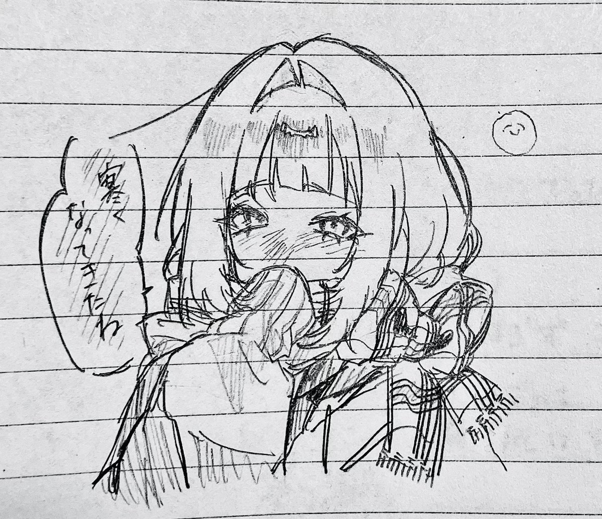 Coffeedanyo's tweet photo. 珍しい髪型描いた https://t.co/64xeNjDcY5