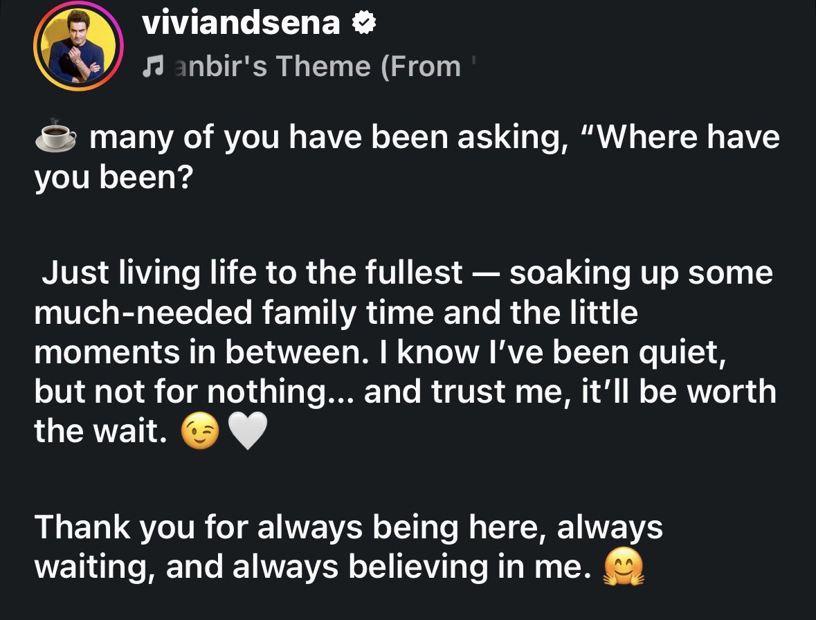 VivianDsena_fc_'s tweet photo. As I’ve always said, Vivian would speak for himself when the time was right—and he did. The wait was truly worth it.

Your happiness comes first - VD Take all the time you need. We’ll always support you with the same love and look forward to what’s next 🤍🫂

#VivianDsena #VDians https://t.co/rPfzNV8rMX