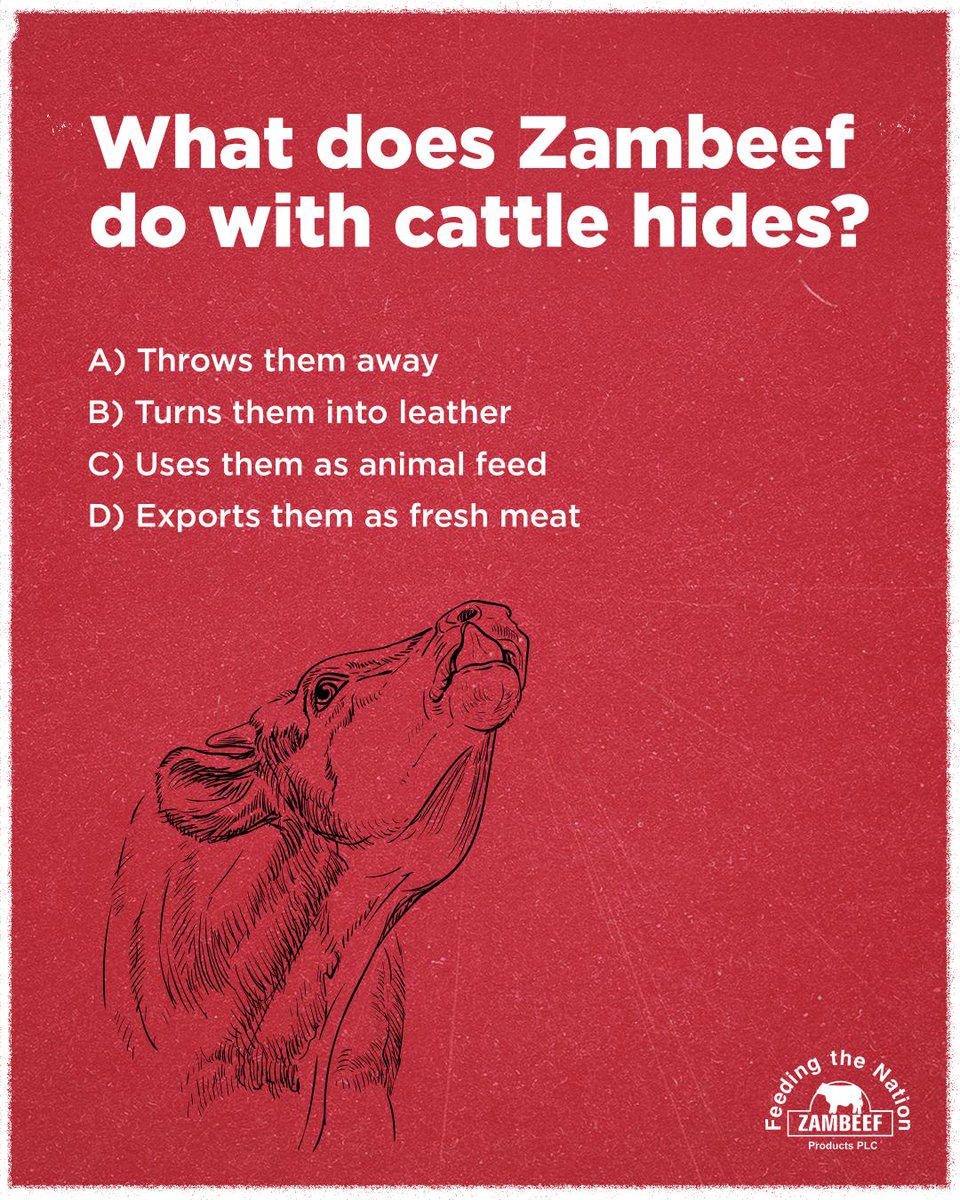MyZambeef's tweet photo. No overthinking this one. π
Whatβs your pick: A, B, C or D? ππΏ
#ZambeefTrivia https://t.co/FtiQZqWJuH