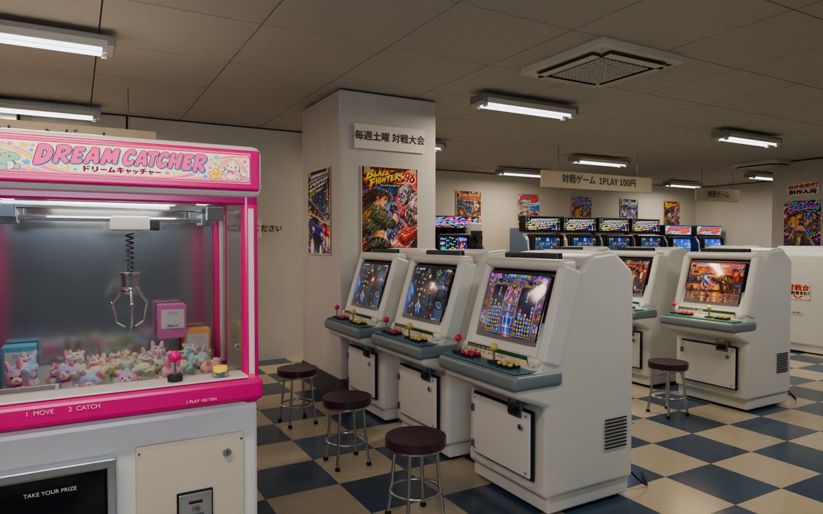 npaka123's tweet photo. dotでBlenderによるゲームセンター作成をおためし中 https://t.co/LAoOpLJ3ox