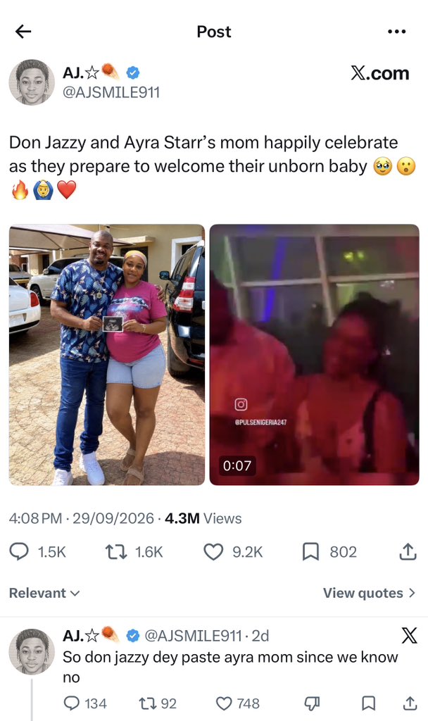Hybrid_Ola's tweet photo. Twitter Banger Boy has reportedly been arrested days after accusing Don Jazzy and Ayra Starr’s mother of having an affair.

Don Jazzy had earlier quoted his post and asked his family members to speak to him, but he refused to take down the post. https://t.co/sUbZjWovJN