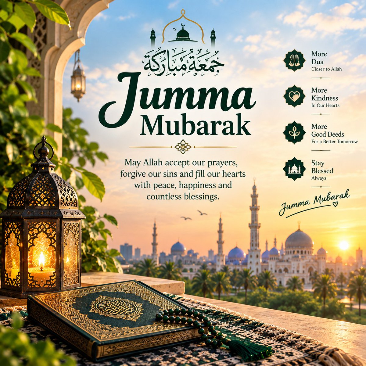 olivia_nora1's tweet photo. Jumma Mubarak🌙
May Allah accept our prayers,forgive our mistakes&amp;fill our hearts with peace,faith&amp;endless blessings.🤲

Let this blessed Friday be a reminder to make more Dua, spread kindness,and stay grateful.

#JummaMubarak #FridayBlessings #Alhamdulillah #Dua #IslamicReminder https://t.co/5GteZVEwrB