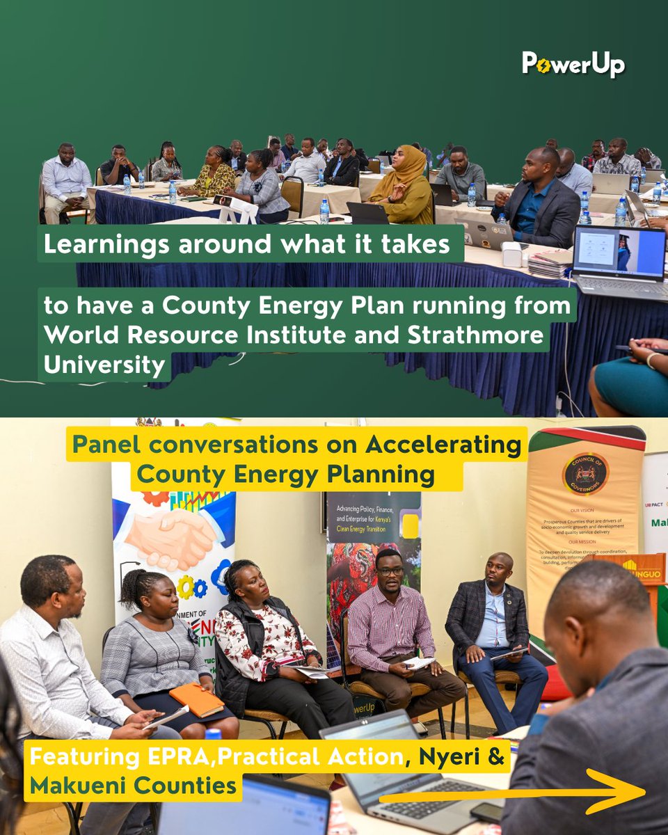 PowerUpEveryone's tweet photo. We had a successful CEP Knowledge &amp; Action Exchange in Makueni, bringing together county leaders and partners for two days of learning and action. From WRI, Practical Action and Strathmore to county experiences, here are the highlights. 👇 https://t.co/SBWtShQLvT